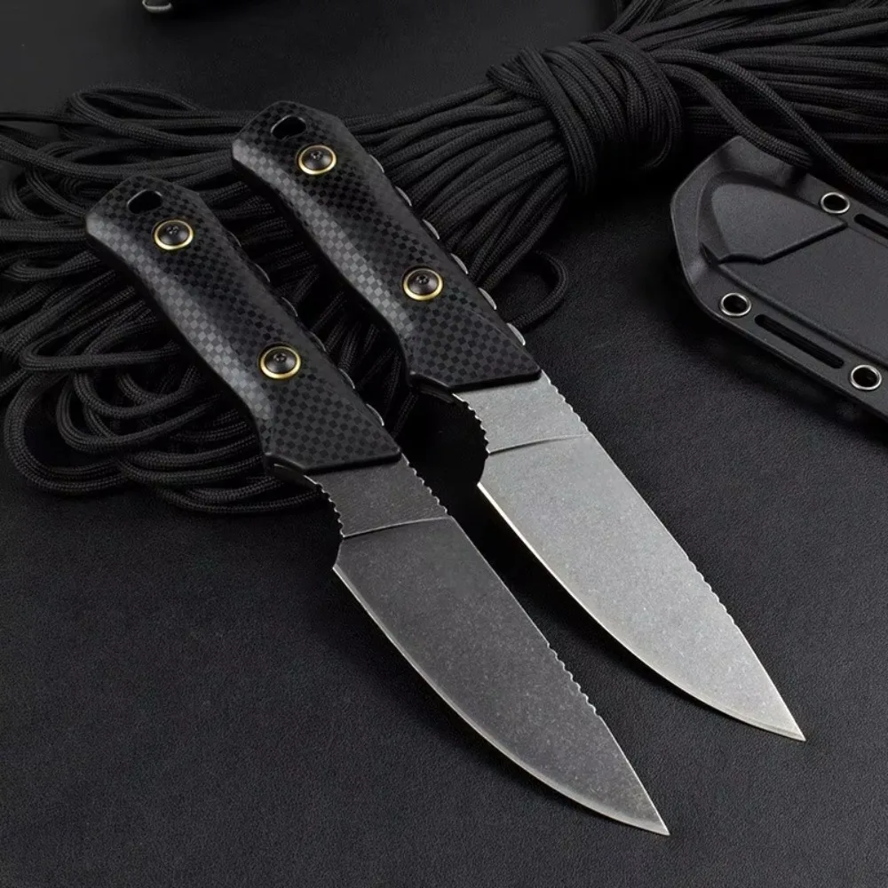 

Нож для фруктов высшего качества, инструмент для кемпинга и охоты, стальное лезвие D2, нейлоновое стекловолокно, сантопреновая ручка, прочные ножи для выживания на открытом воздухе