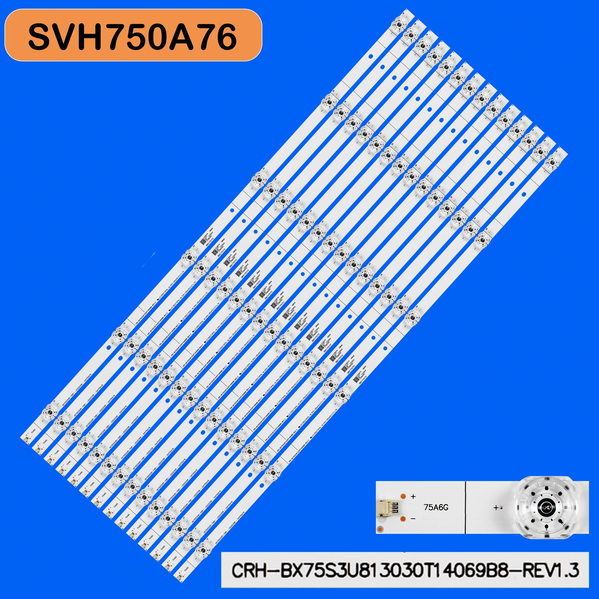 

LED Backlight Strips For 75H6510G 75A6G 75R6E3 75H6570G 75E3D 75R61G 75A7100F 75A7120F 75A7120FIL 75A7100FTUK 75AE7000F 75A59E