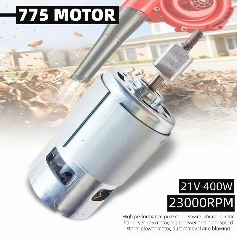 High Power Cordless Blower Dust Blower 775 Motor 21V 400WHigh Speed Powerful Handheld Air Blower for Car Clean Dust Removal Tool