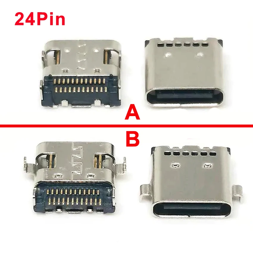 2-6pcs Type C Micro 24Pin USB 3.1 Double row on board Female Port Jack Tail Sockect Plug For phone PD fast charge data connector