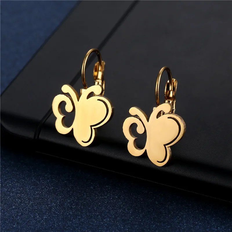 Fashion Simple Crown Star Heart Earrings Stainless Steel Punk Hiphop Geometric Stud Ear Jewelry Party Gifts For Women Girls image 5
