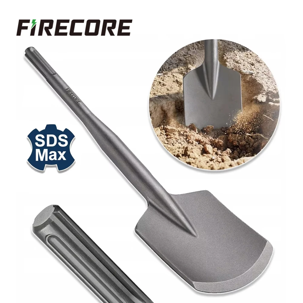 FIRECORE SDS Max Tonschaufel, Meißel 115mm X 445mm Stahlbohrer für SDS Max Bohrhammer, zum Graben in Garten- und Hinterhoflandschaftsbau auf Ton- und Kiesboden - FS23417