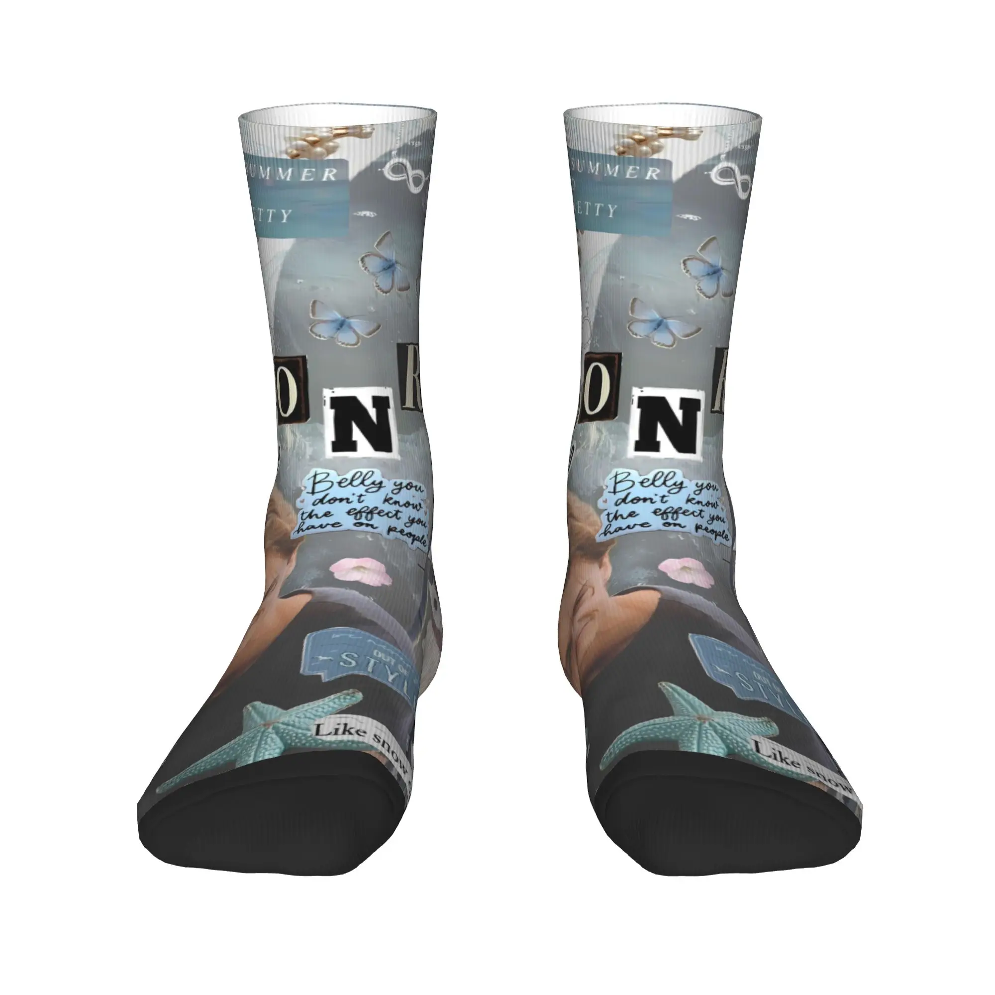 جوارب Cousins Beach Team Conrad The Summer التي تحولت إلى جوارب جميلة بتصميم غير قابلة للانزلاق جوارب ربيعية متوسطة ناعمة مضحكة لركوب الدراجات