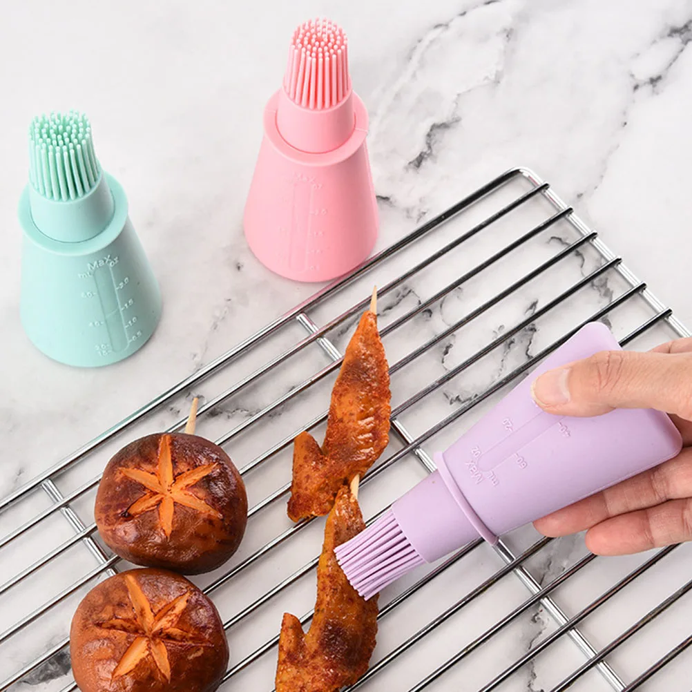 

Silicone Oil Bottle Brush Kitchen BBQ Tools Baking Oil Brush Bottling Scale Design Safe Food Grade Heat Resistant Easy Clean