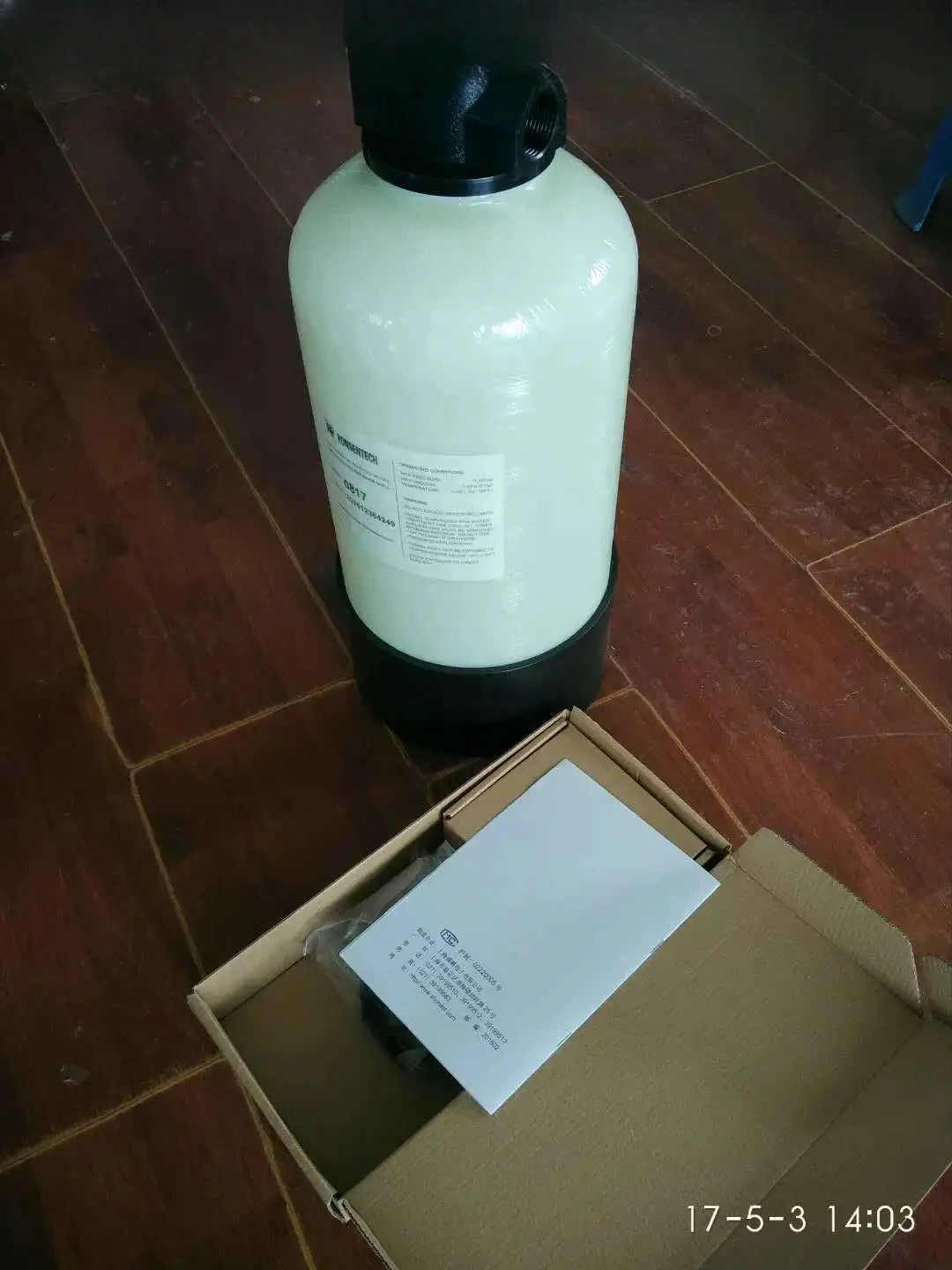 Mixed bed resin bucket Polished resin mixed bed tank Small ultrapure water equipment 12 liters column purification