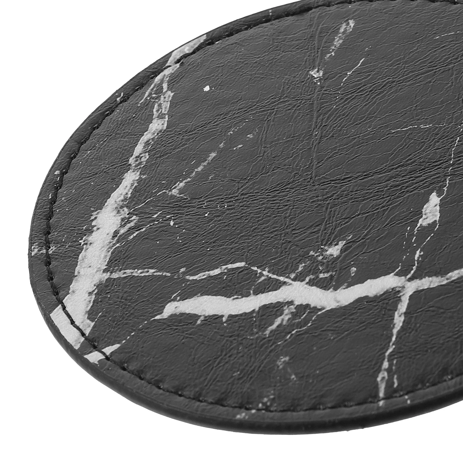 

1Set PU Round Coasters with Holder Dining Table Cup Mat Non Slip Heat Insulation Pad for Coffee Tea Home Office