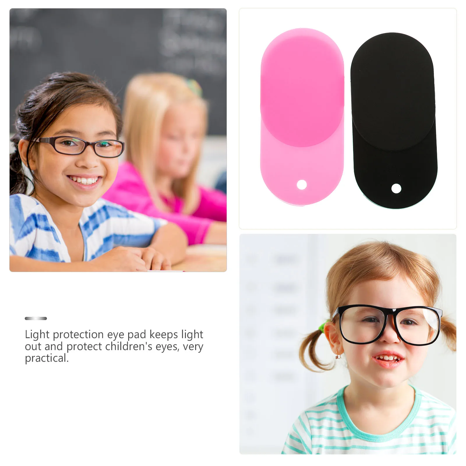 

2 Pcs Adjustable Silicone Eye Mask Child Patches for Kids Silica Gel Children's Amblyopia Shading