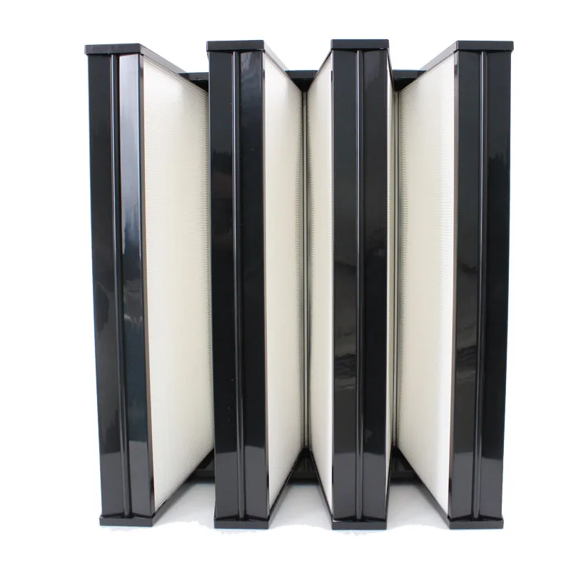 Mittlerer Glasfaser-Medienluftfilter V Bank Typ Compact F7 F8 F9 V W Box Filterkonstruktion für Lüftungssystem