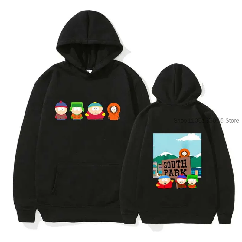 ساوث بارك هوديي الرجال الملابس الجرافيك قمم طويلة الأكمام الخريف البلوز ملابس مخصصة مضحك الشارع الشهير المطبوعة للجنسين