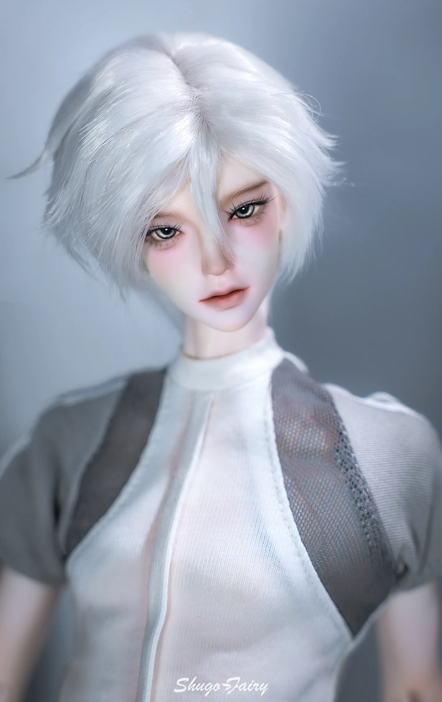 ShugaFairy 1/4 Thugoy A Fullset BJD Bubo Casual Minimalist Everyday Youth Grey-and-White Sportswear MC Resin Ball Jointed Doll