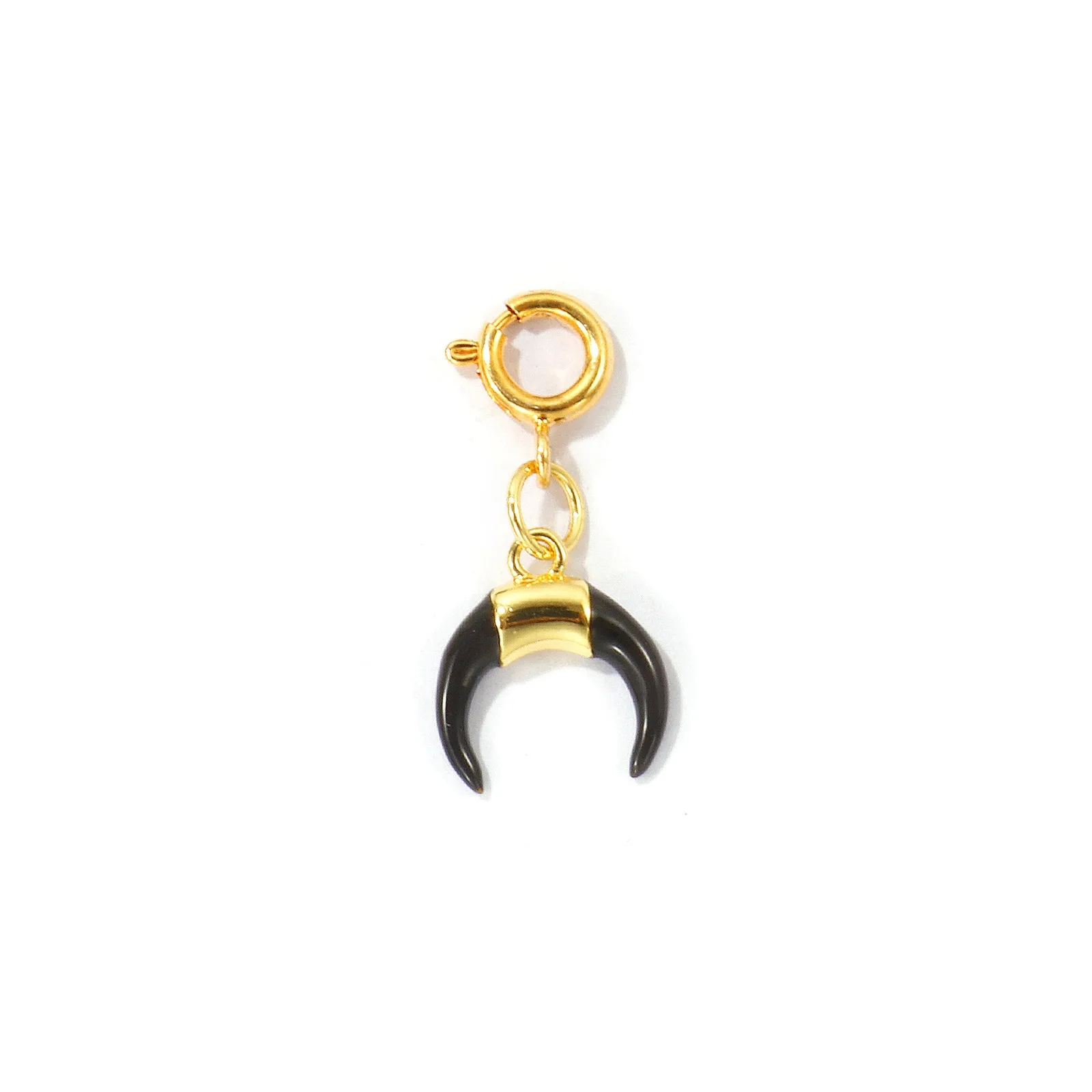 1 Stück Messing-Herz-Fisch-Kreuz-Anhänger, 18K vergoldet, mit Federringverschluss für Bikini-Dekoration, DIY-Sommer-Strand-Schmuckherstellung – Detail 5