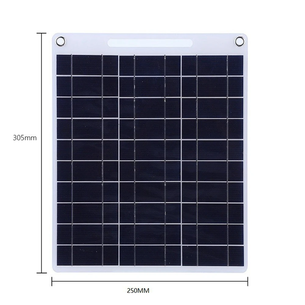 AS62 60W Solar Panel Portable 5V Dual USB Fast Panel Kit Outdoor Emergency Charging Battery Travel Phone view 5