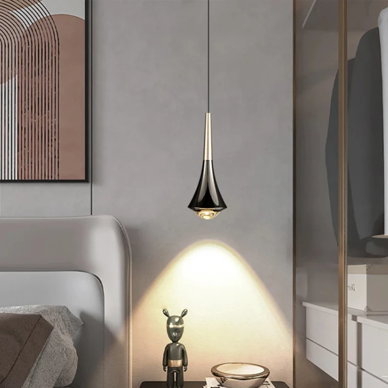 LED Pendant Lights Mirror Lamp Dimmable Aluminum&Acrylic Home Kitchen Island Dining Living Room Bar Cafe Droplight Fxture