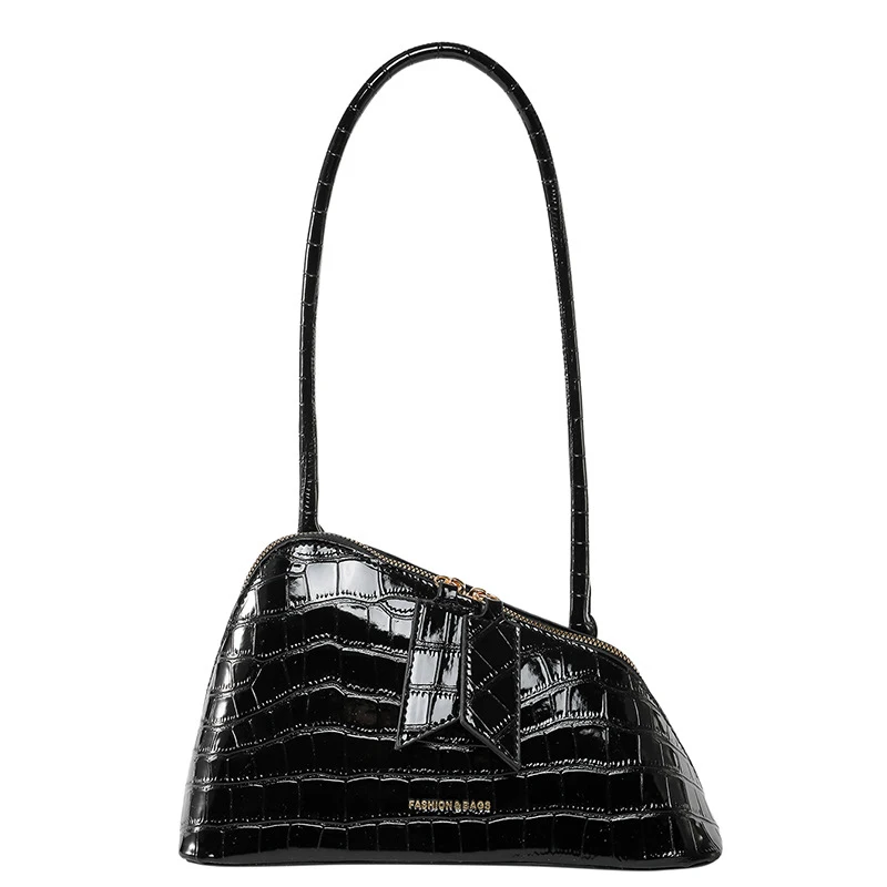 

Y2k Luxury Crocodile Pattern Women's Bag Large Capacity Pillow Shoulder Bag Spicy Girl Irregular Design Underarm Tote Bag Purse