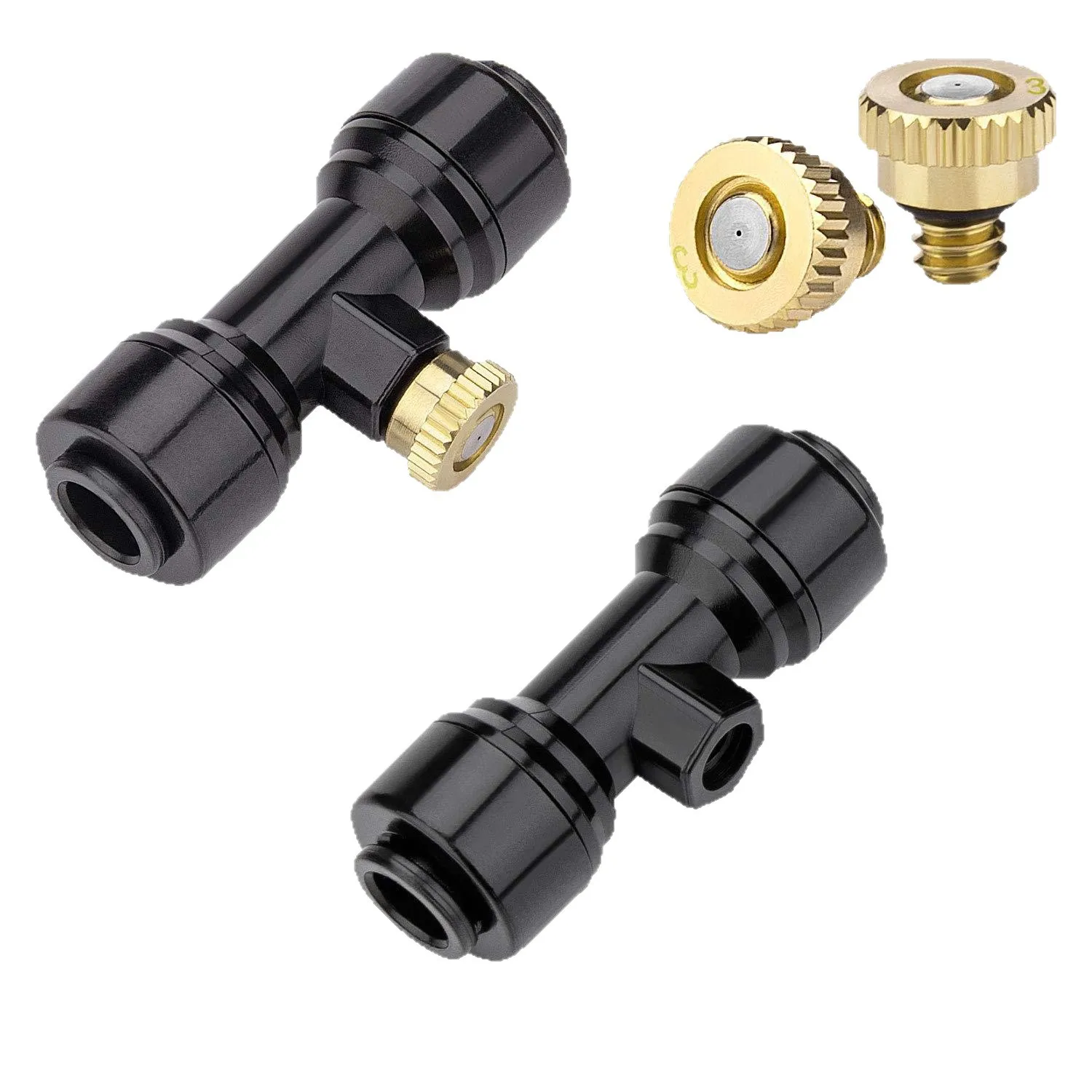 

2 Points Brass Low Pressure Nozzle Quick Plug Socket Plug Spray Set Outdoor Garden Atomized Irrigation Accessories