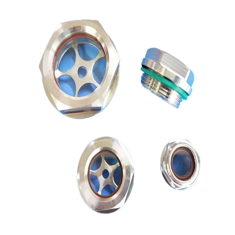 

1/4 "3/8" 1/2 "-1-1/2" BSPP M10-48 Метрический штекер из нержавеющей стали 304 316, прицел уровня масла, стекло, шестигранное окно, воздушный компрессор, коробка передач