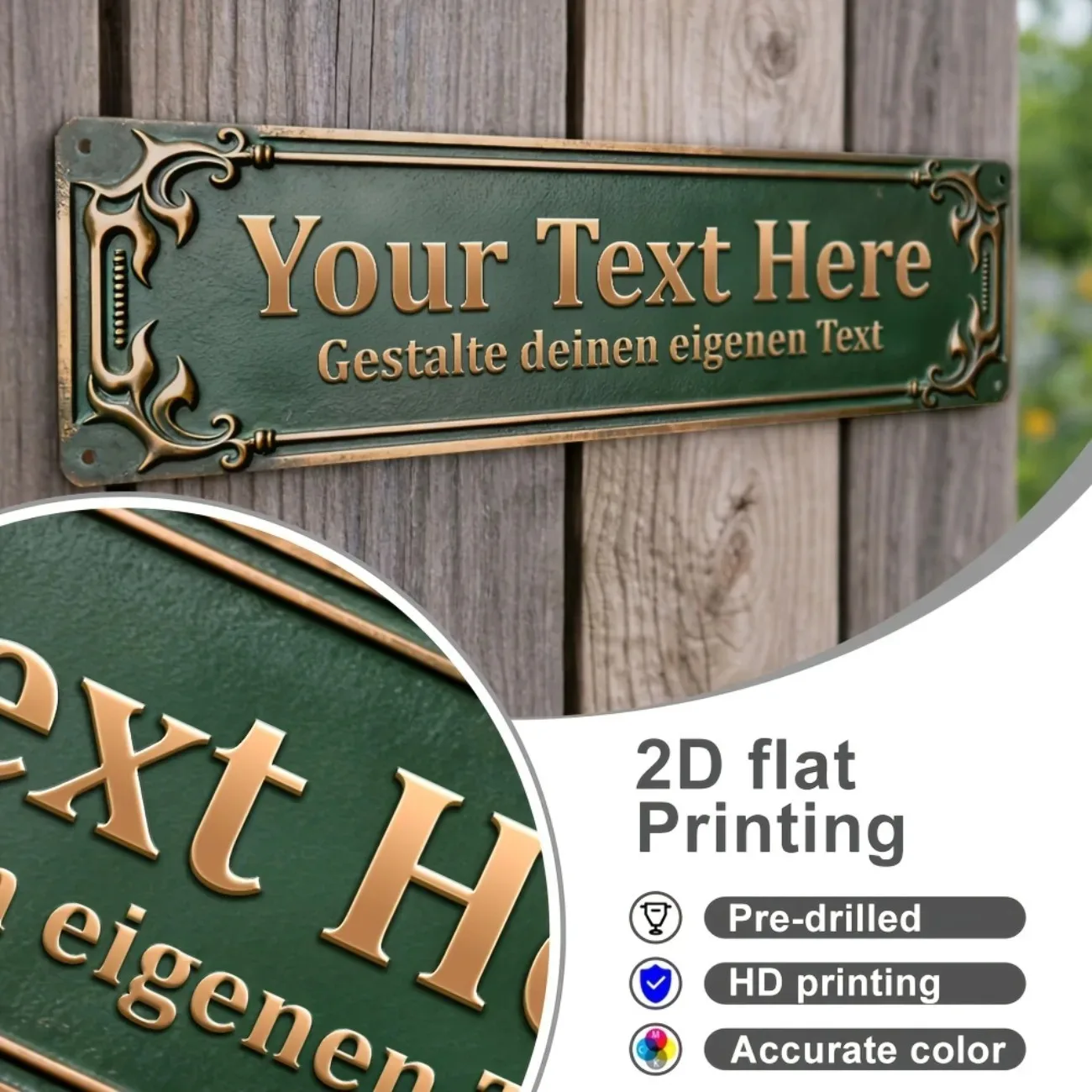 Vintage Metal Sign, Wall Decor for Gates, Front Doors, Fences, Porches & Yards (For Decoration Only) image 5