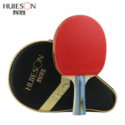 HUIESON Official Authorization 3Star Table Tennis Long Or Short Handle, Professional Grade, Straight And Horizontal Rackets
