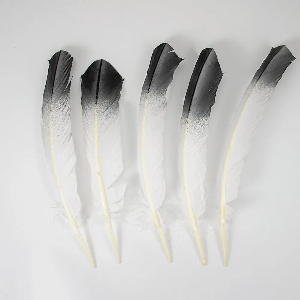 

Spray painting White Turkey feather 25-30cm/10-12inches DIY Accessories Printed feathers for crafts Handwork Wedding Decoration
