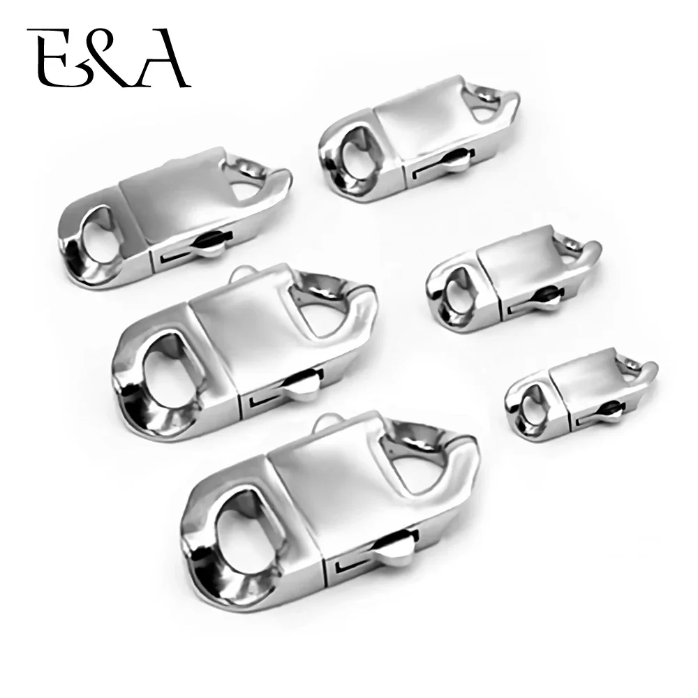 Stainless Steel Spring Clasps Lobster Clasp for Cuba Hiphop Chain Bracelet and Necklace Buckle Jewelry Making Accessories