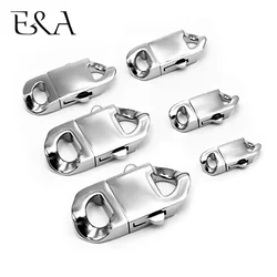 Stainless Steel Spring Clasps Lobster Clasp for Cuba Hiphop Chain Bracelet and Necklace Buckle Jewelry Making Accessories