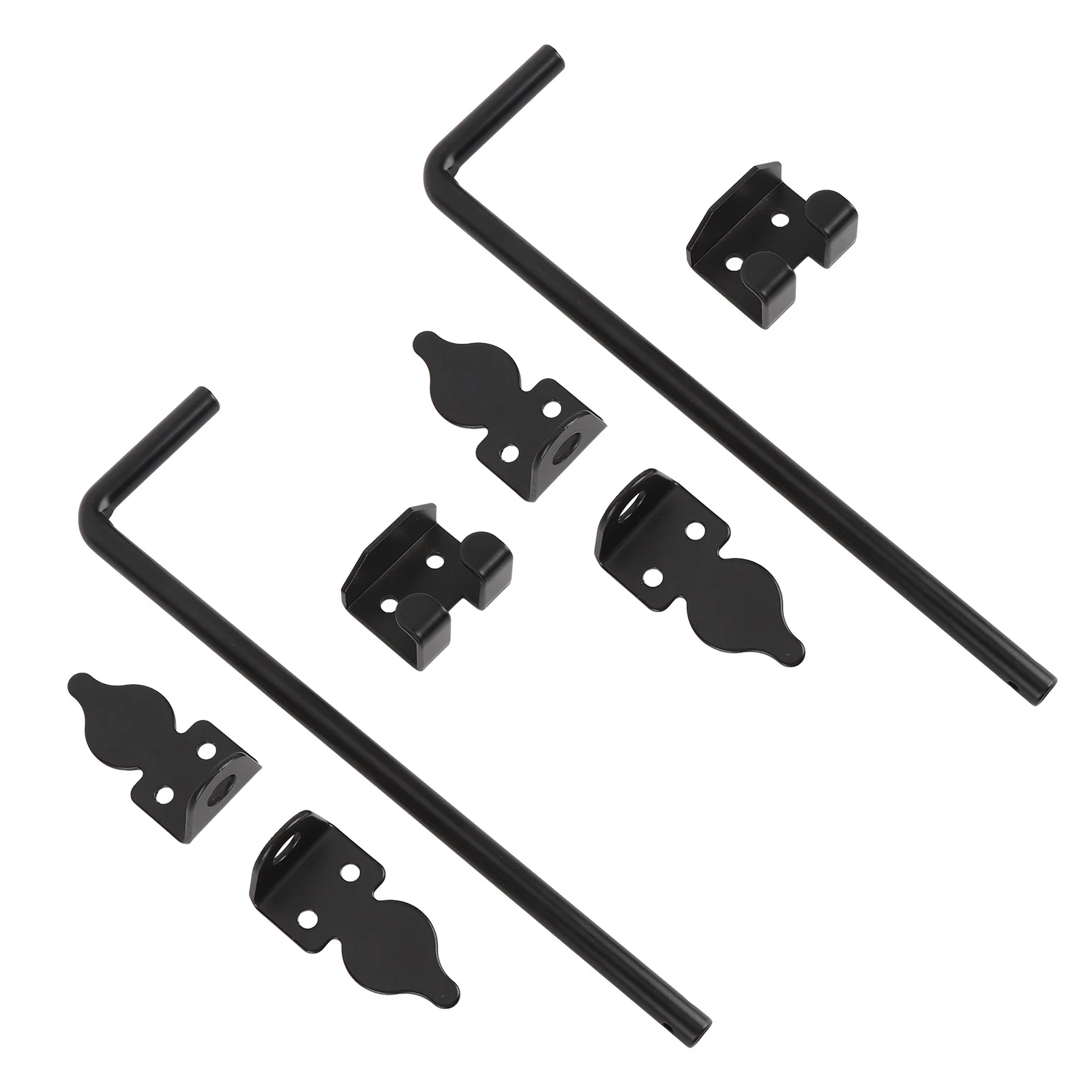 Heavy Duty Gate Drop Rod 12 Inch Carbon Steel Heavy Duty Double Gate Cane Bolt for Home Gate Cane Bolt Metal Gates Doors Stopper