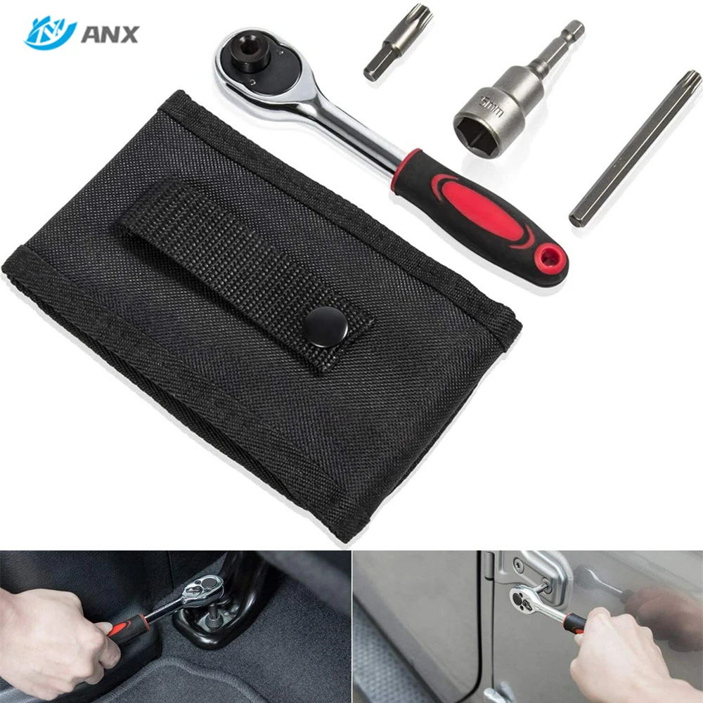 

ANX Hard Top & Door Removal Torx Set Tool Kit for 2007-2021 Jeep Wrangler JK, JKU, JL, JLU, Sports, Sahara, Freedom, Rubicon