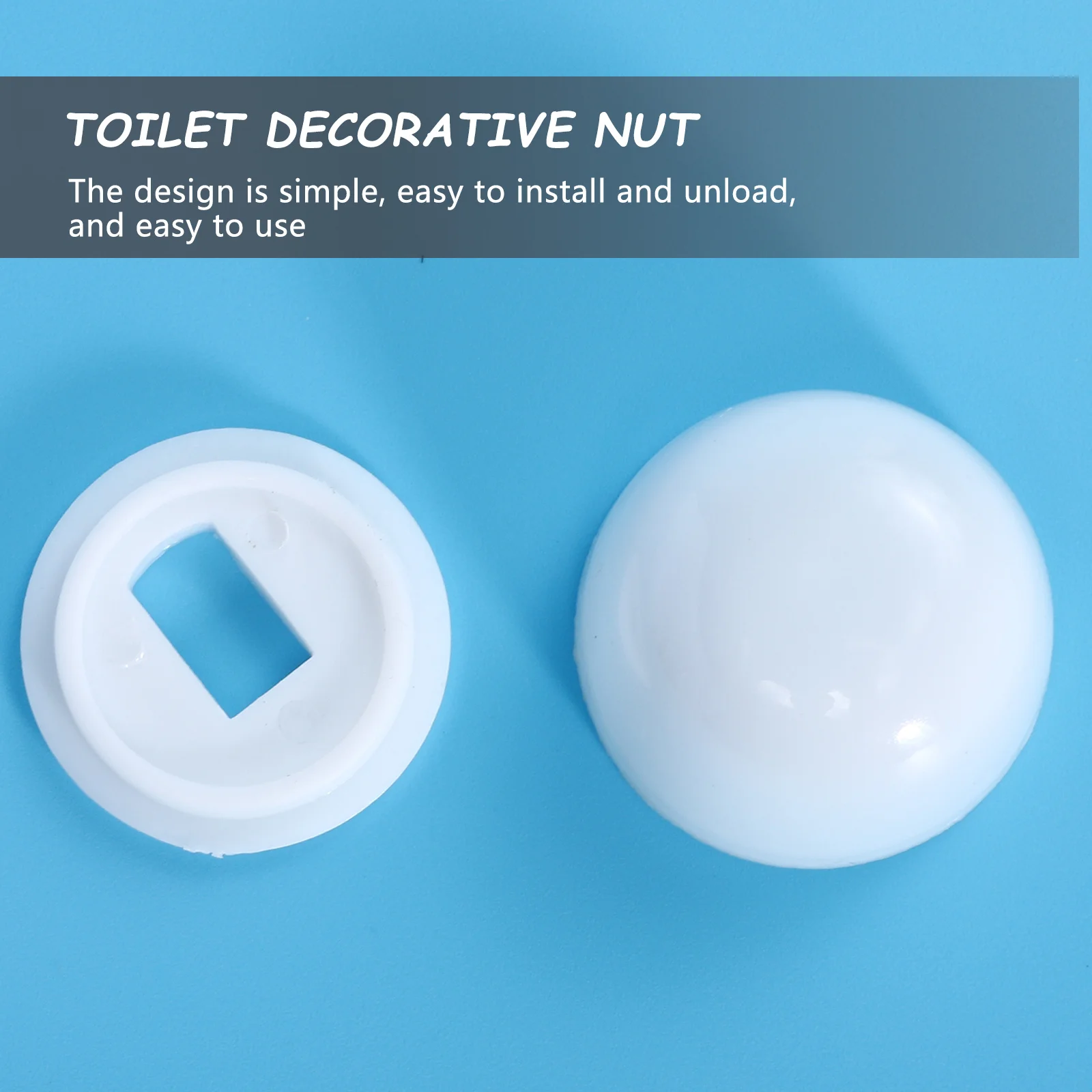 

2 set Toilet Screw Decorative Cover High-Grade Material Easy Install Universal Fit For Most Toilets Expansion Bolts Fixing