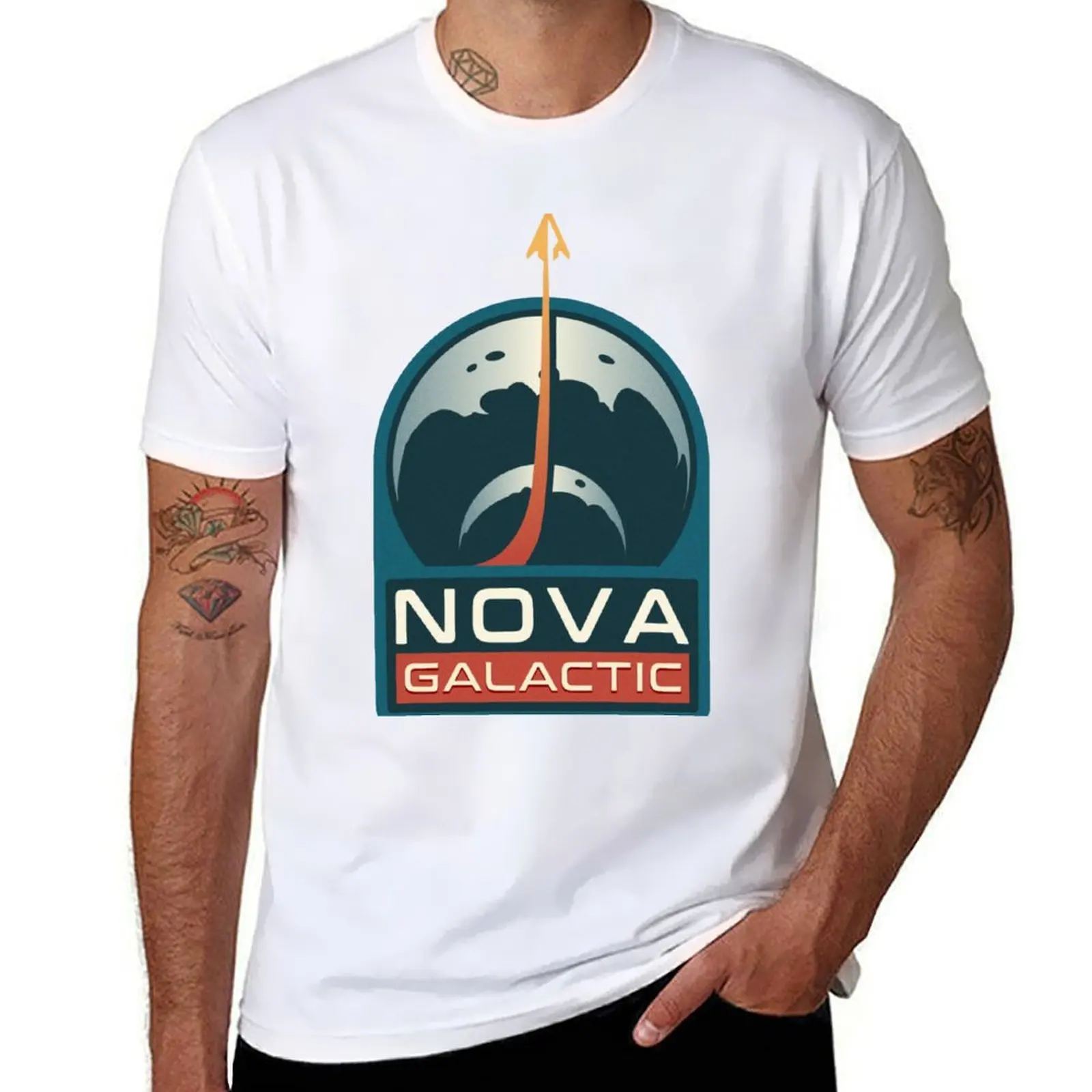 

Nova Galactic [retro clean] T-Shirt man t shirt cotton man t shirts for men casual