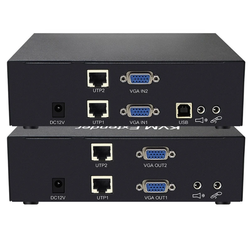 

High-resolution video VGA extender USB2.0 bi-directional audio transmission