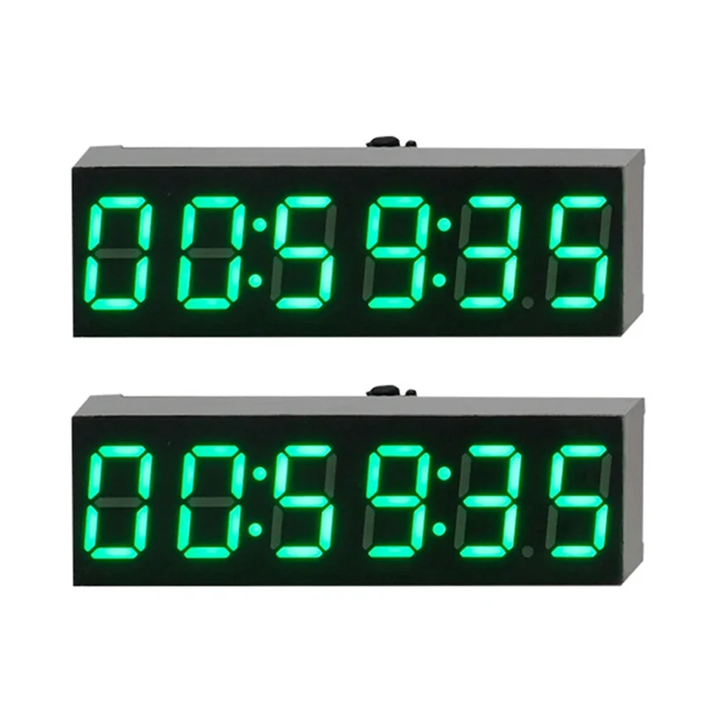 AB45 2Pc 0.36 Inch 6-Bit Clock LED Digital Electronic Clock W Second Display Module Power Off Memory Brightness Adjustment -A