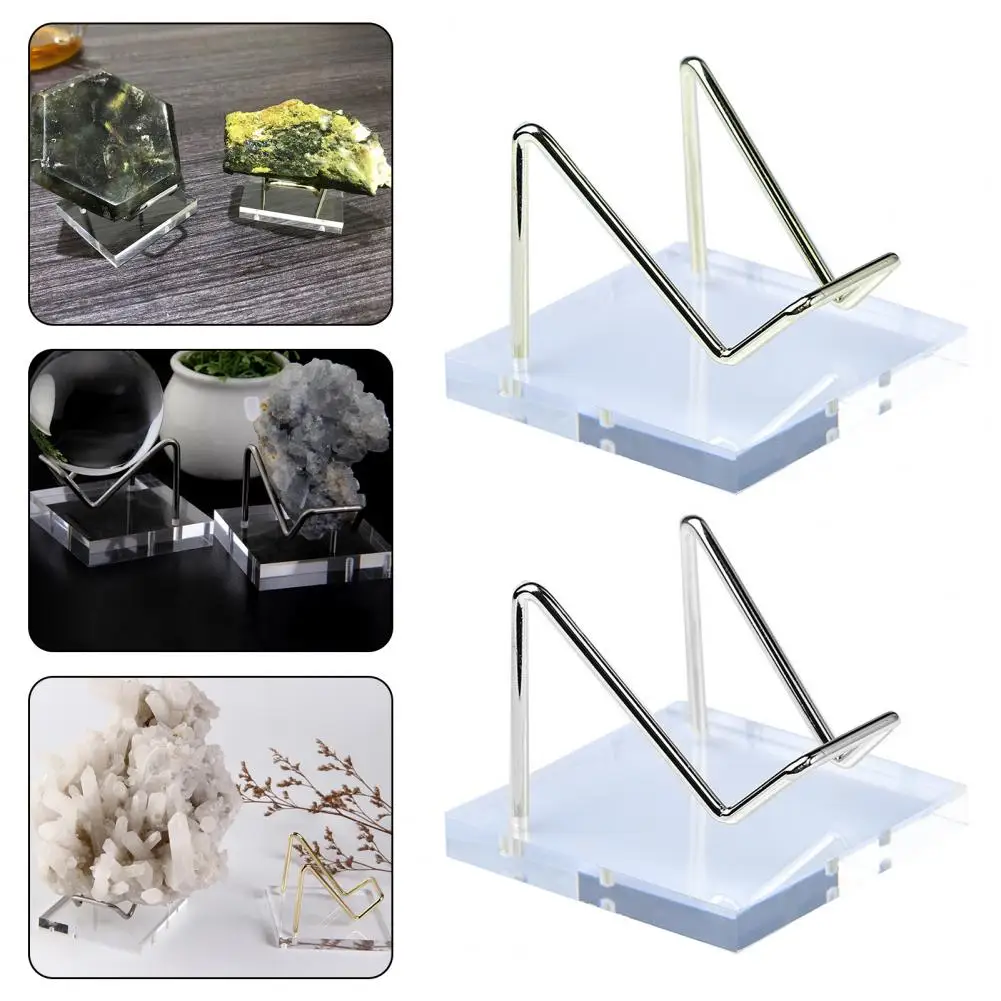 Display Stand for Collectors Acrylic Rack Sturdy Stone Display Rack Compact Acrylic Holder for Collectors Durable for Showcasing