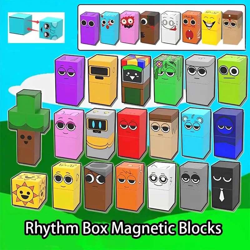 

Magnetic Building Block Figures Toys Incrediboxs Sprunki Magnet STEM Sensory Toys for Kid Age 3+ DIY Model Sensory Toy