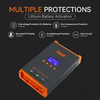 PowMr 60A MPPT Solar Charger Controller 12V/24V/36V/48V LCD Dispaly Max Solar Panel PV 160V Support Parallel Max 12 Units Fit for Home RV Boat Camp 3
