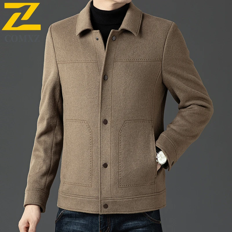 2025 Winter Wool Jacket Male New High Fashion Business Casual Thickening Coat Classic Business Style ​Windproof Warm TrenchCoat