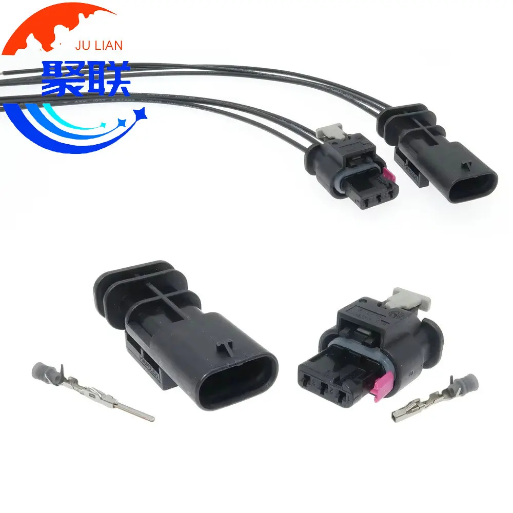 1Set 3Pin 1-1718644-1 1718653-1 2208316-1 2208317-1 0-2208317-1 Car Reverse Radar Waterproof Wire Connector for BMW VW