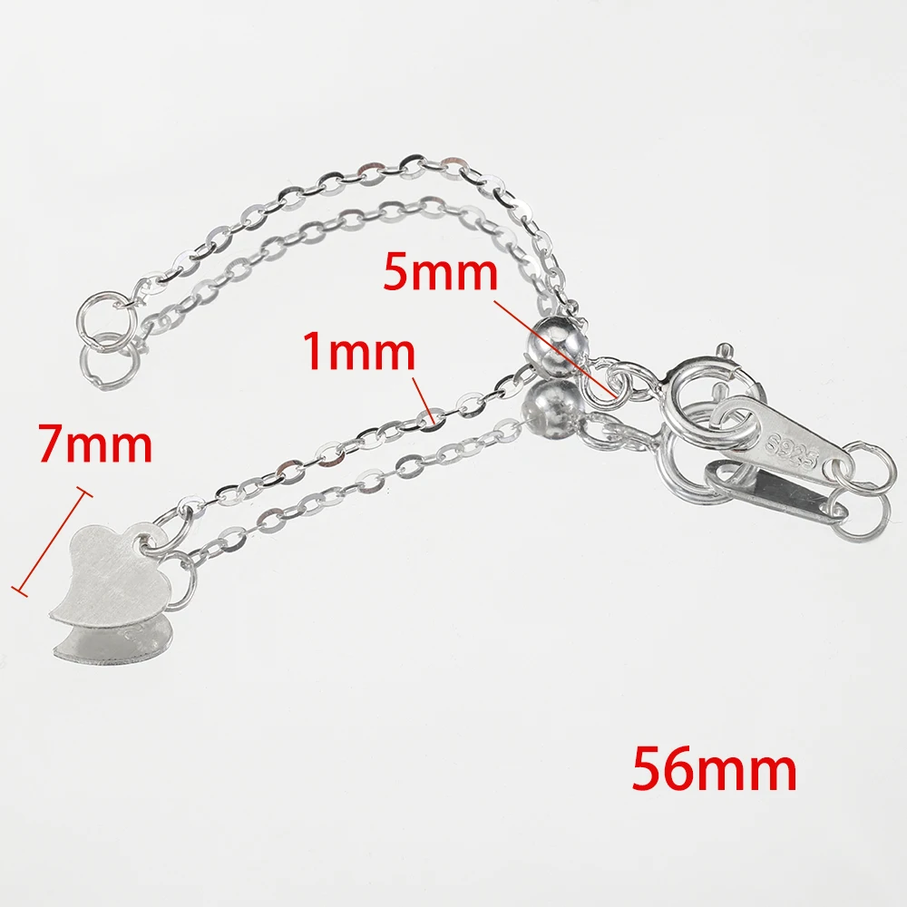 

2 шт., настоящее серебро 925 пробы, удлиненные концевые разъемы для цепи для самостоятельного изготовления ювелирных изделий, женское ожерелье, браслет, аксессуары