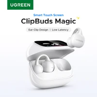 UGREEN LCD a todo Color pantalla inteligente inalámbrico TWS auriculares Bluetooth auriculares Clip abierto auriculares AI llamada cancelación de ruido
