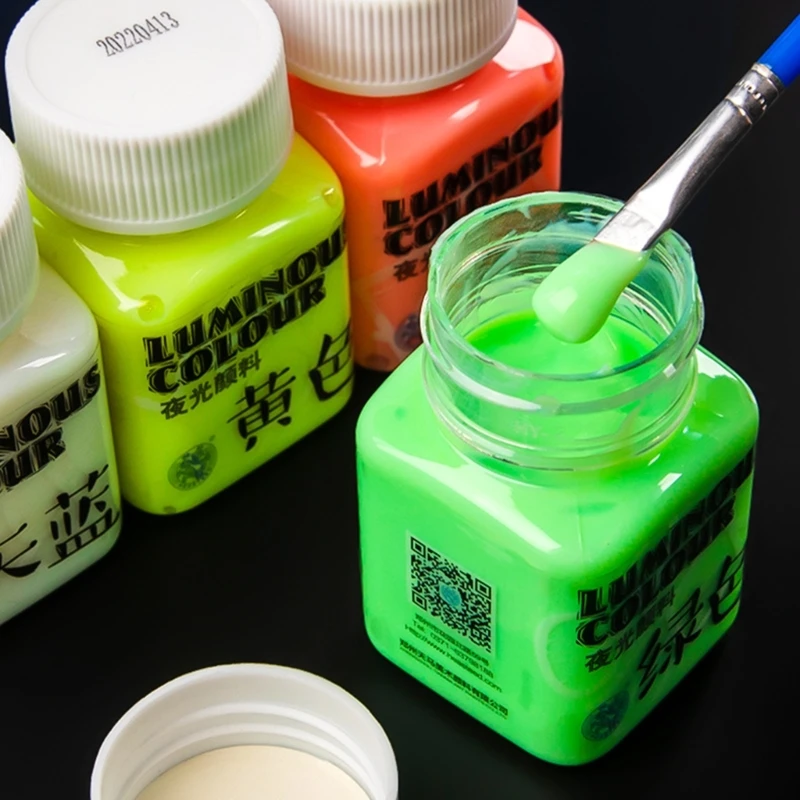 Glow in The Dark Acrylic Paint Blacklight Reactive Fluorescent Paint for Rock
