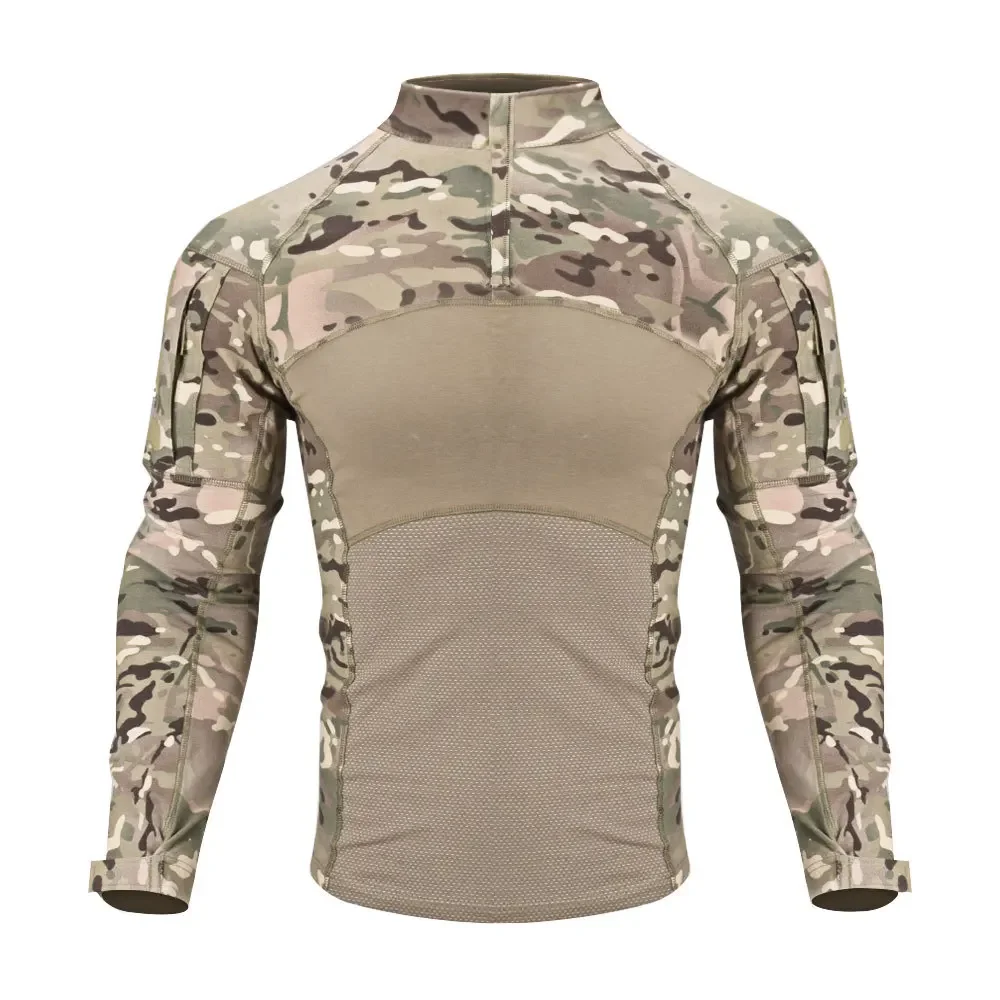 Men Combat Shirts tactical military uniform camouflage airsoft hunting suit breathable work clothes