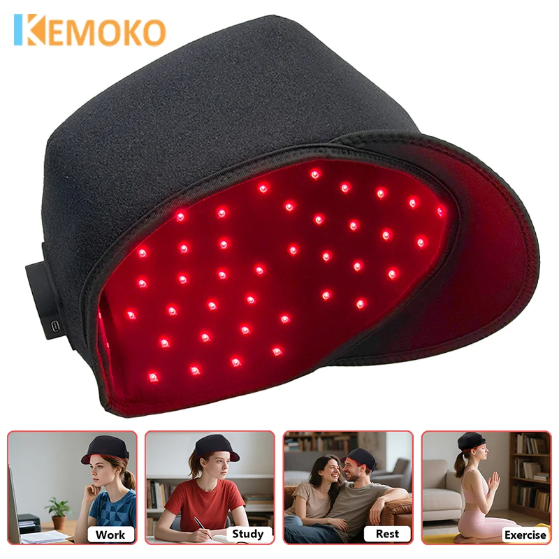 

Red Light Therapy Device Hat Near Infrared LED Treatment Helmet for Hair growth Cap Prevant Loss Head relaxation Relief scalp
