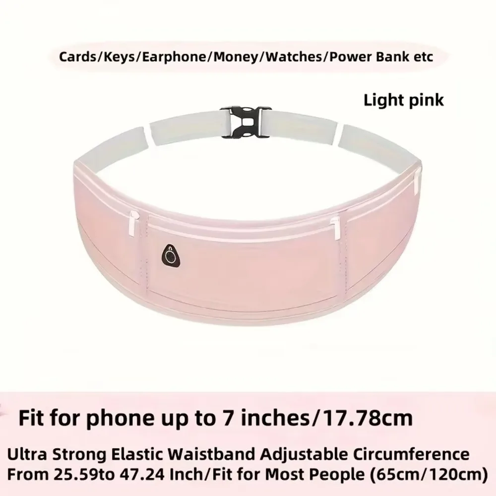 1Pcs Waterproof Sports Waist Bag Adjustable Reflective Waist Belt Bag Lightweight Breathable Sports Belt Bag