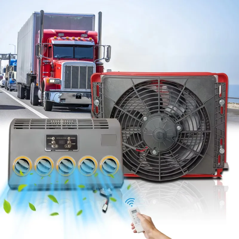 Treeligo New 12V RV Air Conditioner Truck Split Electric 24V Efficien Air Conditioner Universal Equipment kit Camper Van Parking