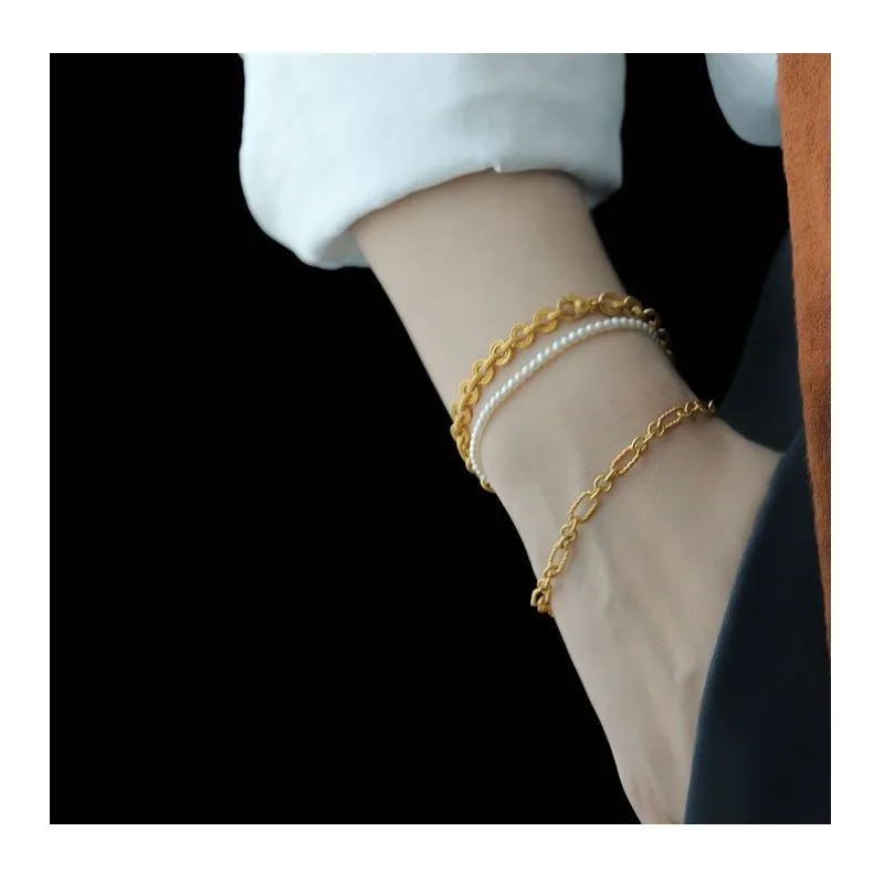 

[Can't Buy Series Outside] Retro Twist Twisted Wire Chain Bracelet Solid Temperament Niche High-end Light Luxury
