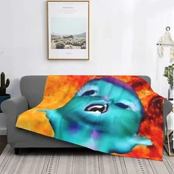 Bibble Meme Fire Blanket Flannel Spring Autumn Anime Cartoon Cute Breathable Lightweight Thin Throw Blanket Bed Bedroom Quilt