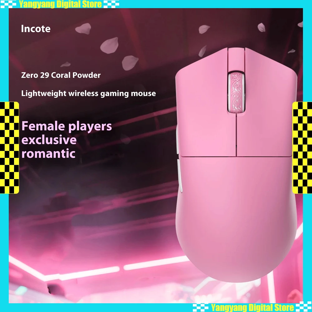 

Incott 029 Gaming Mouse Wireless Tri-mode PAW3395 2.4G 8K 32000dpi 34g Lightweight Ergonomic Customization PC Gamer Accessories