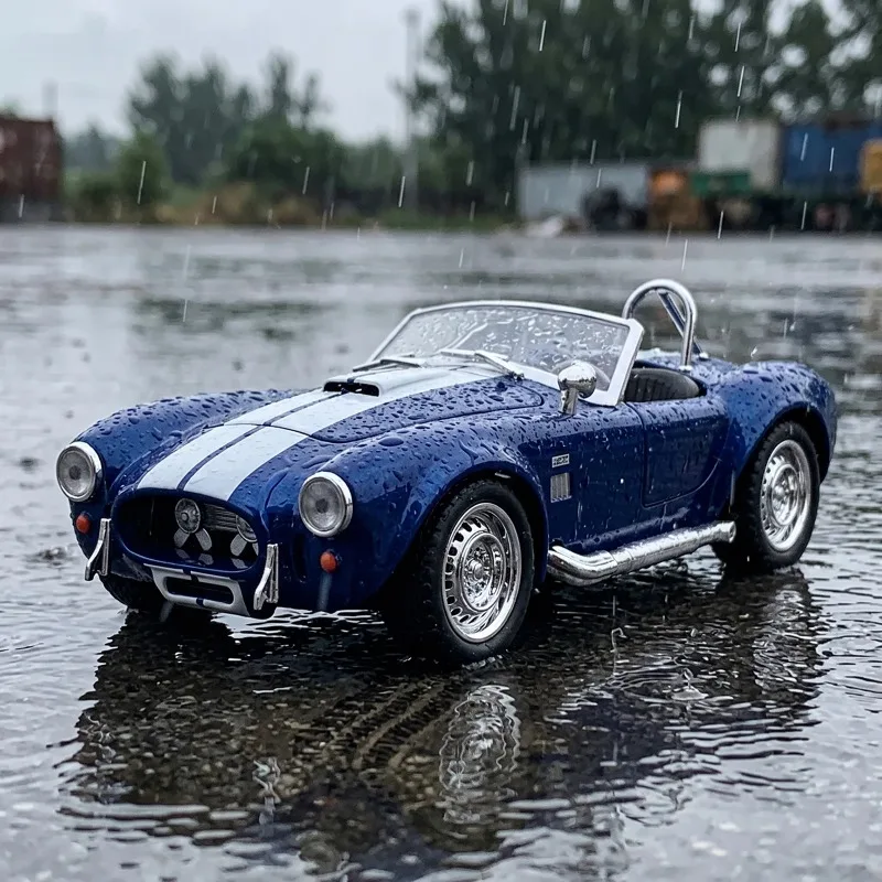 1:22 Shelby Cobra 427 Classic American Roadster Alloy Diecast Model Car Simulation Home Trendy Ornaments Collection Hobby Gifts