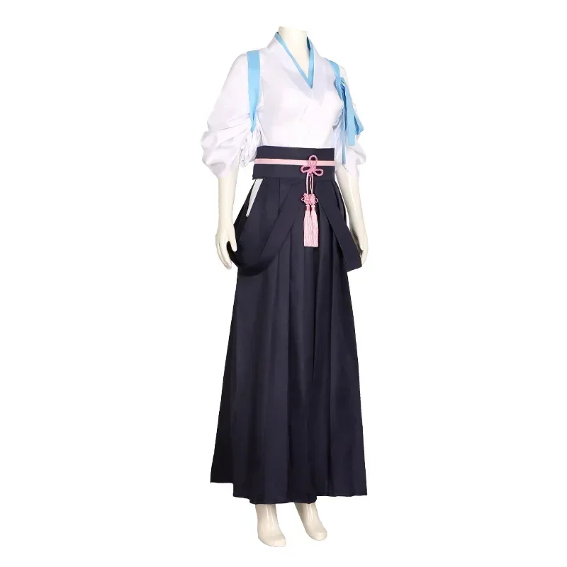 Kamisato Ayaka Cosplay Costume pour Femme, Jeu Genshin Impact, Robe Kimono, Perruque de Princesse