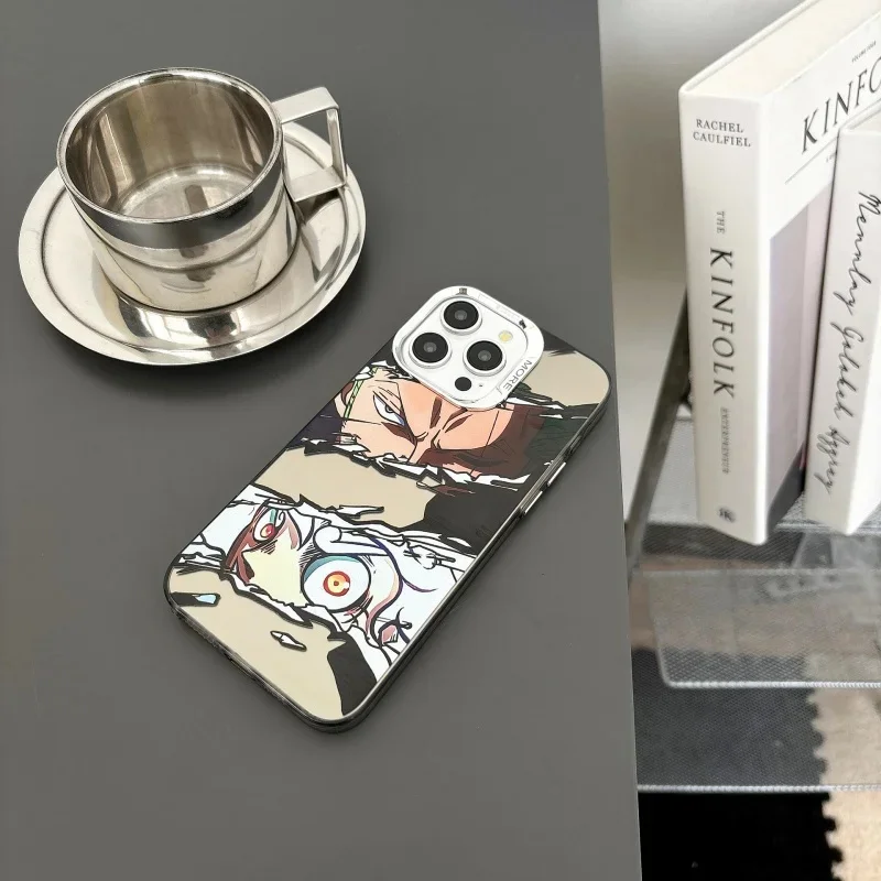 Japan Anime One Piece Luffy Zoro Model Phone Case for iPhone 11 12 13 14 15 16 17 Pro Max Plus Air Fifth gear Luffy  Back Cover view 3
