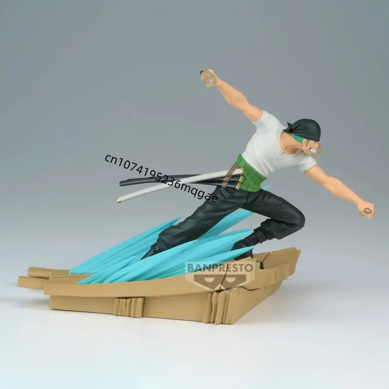 Asli Bandai ONE PIECE BANPRESTO SENKOUZEKKEI Roronoa Zoro Luffy Shanks Anime Action Figure Model Desktop Ornamen Hadiah